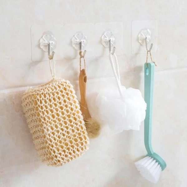 Hot 6pcs Strong Adhesive Traceless Hook Kitchen Bathroom Wall