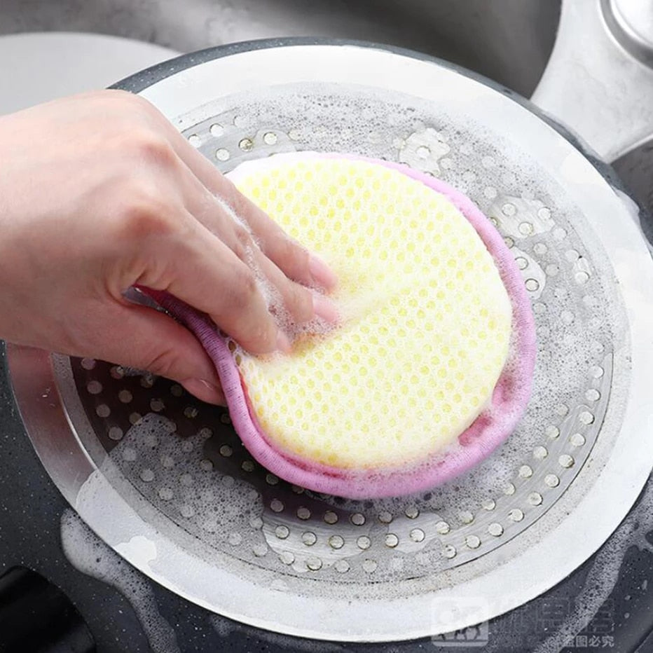 10pcs, Double Side Dishwashing Sponge Pan Pot Dish Wash Sponges Household  Cleaning Tools Kitchen Tableware Dish Washing Brush