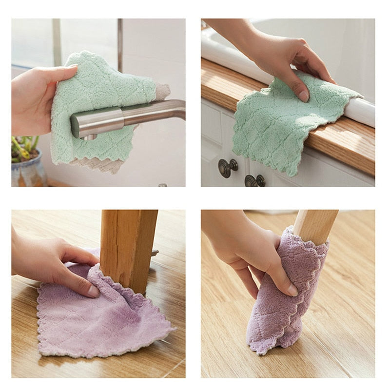 Microfiber Kitchen Wash Dishcloths, Ultra Soft Absorbent Quick